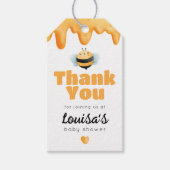 かわいいハニービー赤ちゃんシャワーありがとう ギフトタグ (正面)