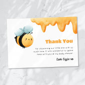かわいいハニービー赤ちゃんシャワー サンキューカード