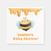 かわいいハニービー赤ちゃんシャワー スタンダードカクテルナプキン (正面)