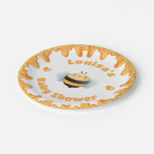 かわいいハニービー赤ちゃんシャワー ペーパープレート (アングル)