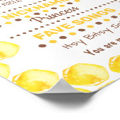 かわいいハニービー1st誕生日の統計マイルストーン ポスター (角)