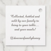 かわいいハニーベアージャールラベルスケップリトルベアーミツバチ フェイバータグ (裏面)