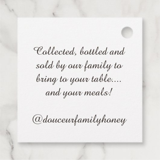 かわいいハニーベアージャールラベルスケップリトルベアーミツバチ フェイバータグ (裏面)