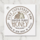 かわいいハニーベアージャールラベルスケップリトルベアーミツバチ フェイバータグ (正面)