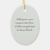 かわいいハニーベアーテディパーソナライズされた セラミックオーナメント (裏面)