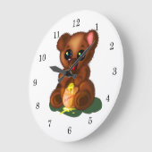 かわいいハニーベア ラージ壁時計 (傾斜)