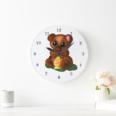 かわいいハニーベア ラージ壁時計 (ホーム)