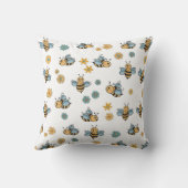 かわいいハニーミツバチ&フローラ野草 クッション (裏面)