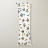 かわいいハニーミツバチ&フローラ野草 ボディピロー (正面縦)