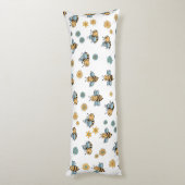 かわいいハニーミツバチ&フローラ野草 ボディピロー (裏面 (縦))