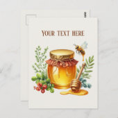 かわいいハニーメーカーのベンダーは文字を追加 ポストカード (正面/裏面)