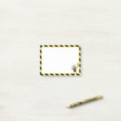 かわいいハニー（昆虫）マルハナバチオンブラック&イエロー ポストイット (デスク上)