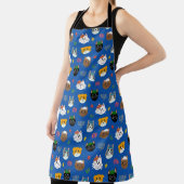 かわいいハヌカパターン(の模様が)ある猫 エプロン (インサイチュ)