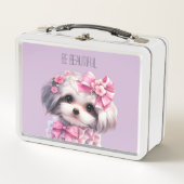 かわいいハバナの子犬のアート メタルランチボックス (正面)