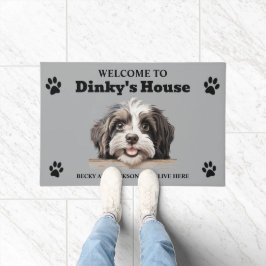 かわいいハバナの水犬の写真 ドアマット