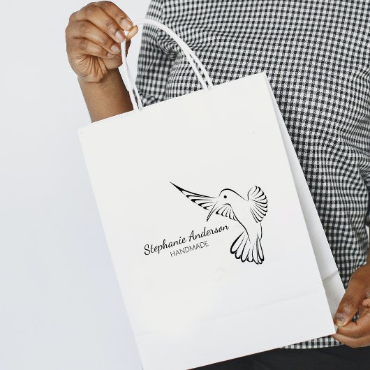 かわいいハミングバードカスタムの手作りラージ ラバースタンプ