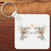 かわいいハミングバード写真名キーチェーンを追加 キーホルダー (正面)