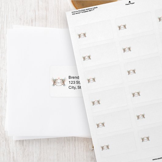 かわいいハミングバ結婚ーズのカップル住所 シール