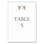 かわいいハミングバ結婚ードナンバーカード テーブルナンバー (裏面)