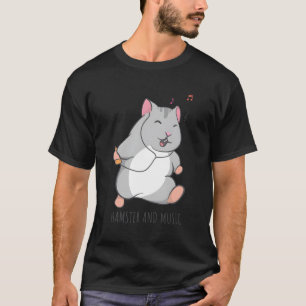 かわいいハムスターおもしろいローデント音楽ことわざ Tシャツ