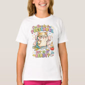 かわいいハムスターが幼稚園に行きたいと言っています Tシャツ (正面)