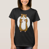 かわいいハムスターが立つ Tシャツ (正面)