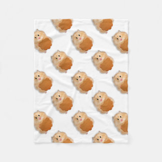 かわいいハムスターとビスケットのイラストギフト フリースブランケット