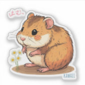 かわいいハムスターのオリジナルステッカー♡ シール (正面)