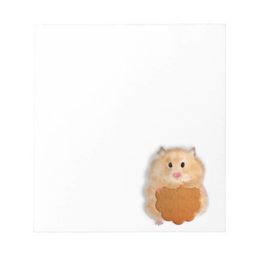 かわいいハムスターのキャラクターイラスト ノートパッド (正面)