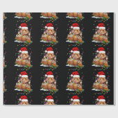 かわいいハムスターのクリスマス ラッピングペーパー (フラット)