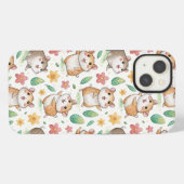 かわいいハムスターのダンスパターン iPhoneケース (裏面横)