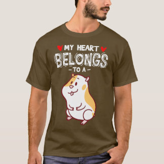 かわいいハムスターのプレゼント ハートはハムスターに属する Tシャツ