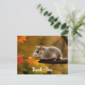 かわいいハムスターの感謝のポストカード ポストカード (スタンド正面)