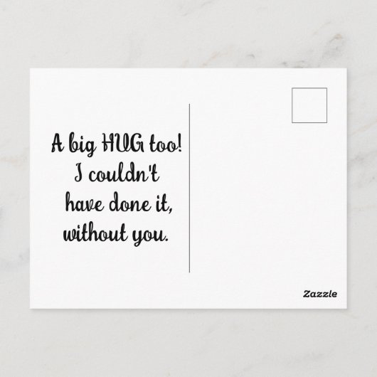 かわいいハムスターの感謝のポストカード ポストカード (裏面)