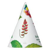 かわいいハムスターの植物性をテーマにした子どもの誕生日パーティー パーティーハット (左)