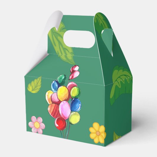 かわいいハムスターの植物性をテーマにした子どもの誕生日パーティー フェイバーボックス (裏面サイド)