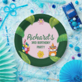 かわいいハムスターの植物性をテーマにした子どもの誕生日パーティー ペーパープレート (パーティー)