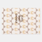 かわいいハムスターの水色 ラッピングペーパーシート (正面)