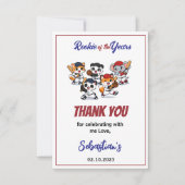 かわいいハムスターの誕生日パーティー | 子供の動物 サンキューカード (正面)