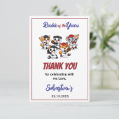 かわいいハムスターの誕生日パーティー | 子供の動物 サンキューカード (スタンド正面)