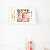 かわいいハムスターの誕生日パーティー | 子供ハムスター 横断幕 (インサイチュ)