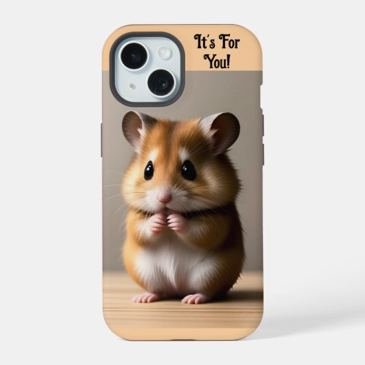 かわいいハムスターのiPhone / iPadケース iPhone 15ケース (裏面)