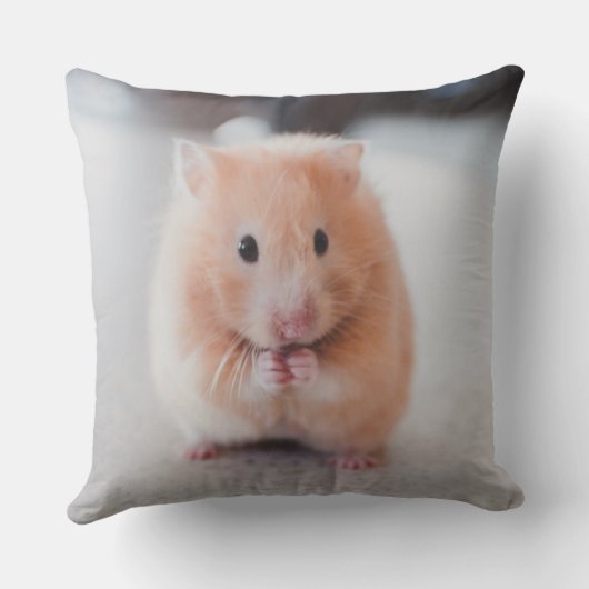 かわいいハムスターは動物を愛す クッション (裏面)