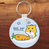 かわいいハムスターは腹が空いている キーホルダー (正面)