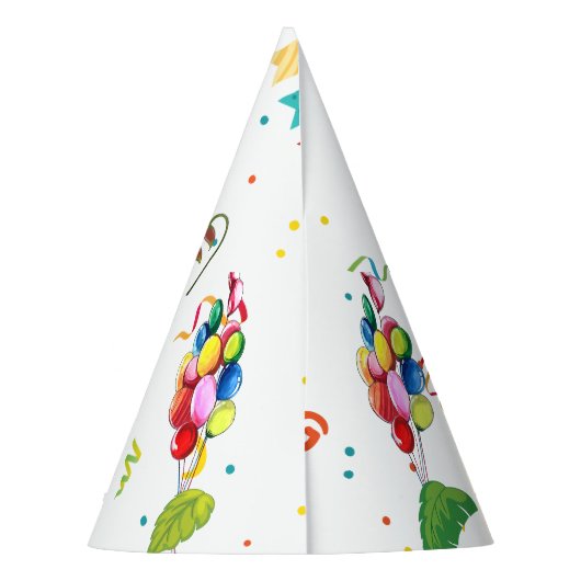 かわいいハムスターをテーマにした子どもの誕生日パーティー パーティーハット (裏面)