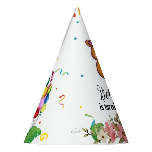 かわいいハムスターをテーマにした子どもの誕生日パーティー パーティーハット (左)