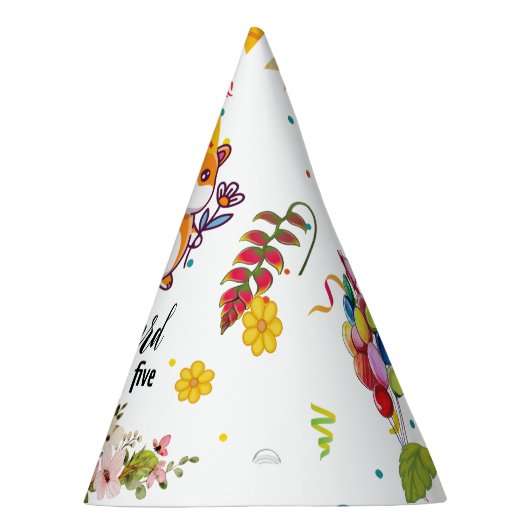 かわいいハムスターをテーマにした子どもの誕生日パーティー パーティーハット (右)