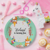 かわいいハムスターをテーマにした子どもの誕生日パーティー ペーパープレート (パーティー)