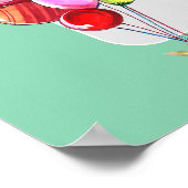 かわいいハムスターをテーマにした子どもの誕生日パーティー ポスター (角)