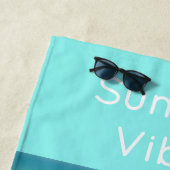 かわいいハムスターオンザビーチ – 夏のターコイズ ビーチタオル (インサイチュ)